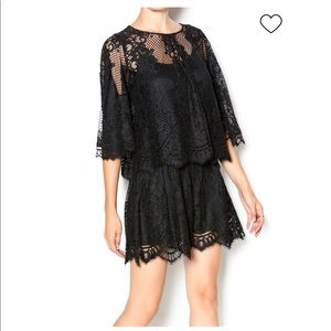 ALEXIS *Grazia* 2 pc black lace dress + matching  top S